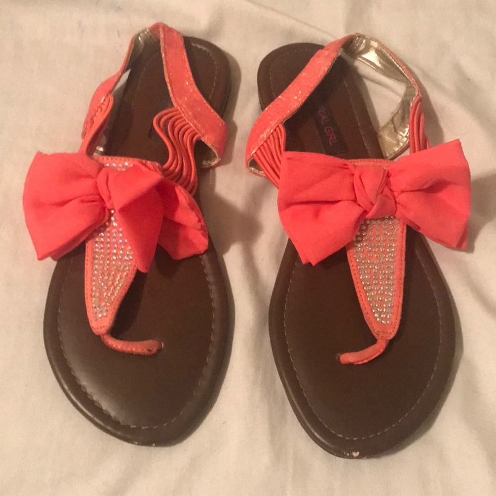 Coral colored sandals